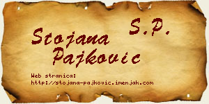 Stojana Pajković vizit kartica